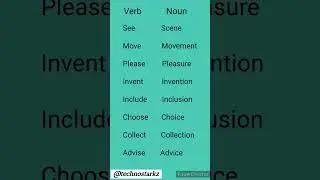 English Learning | Verb vs Noun 