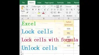 How to lock cells in Excel (a cell, cells with formula, sheet, unlock)