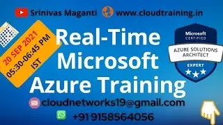 English | Microsoft Azure Admin + Architect  Realtime Training | 20 SEP 