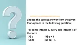 For some integer q, every odd integer is of the form #realnumbers #cbseclass10maths #exemplarmcq