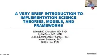 Implementation Science Working Group October 2023 meeting