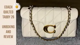 Coach Quilted Tabby 26 In Chalk & Gold! Unboxing And Review 💘