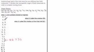 Determining the Interquartile Range