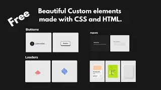 Free Web elements with Loading Animations - Buttons , Input, Cards,