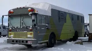 Moving our Skoolie to a RV park in Winter Part 2