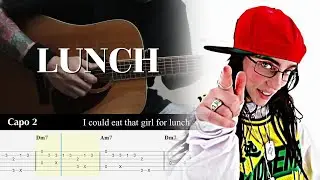 LUNCH - Billie Eilish - Fingerstyle Guitar TAB Chords