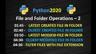 Python How To Get Latest File Name In Folder | Python How To Get Oldest File Name in Folder