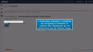cPanel : comment utiliser le gestionnaire d'index