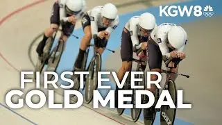 U.S. womens cycling pursuit team wins first ever gold medal at Paris Olympics