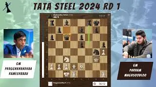 Rameshbabu Praggnanandhaa vs Parham Maghsoodloo - Round 1 Tata Steel Chess 2024 || King Sacrifice