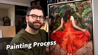 Contemporary Painting Process | Textures Create a Dynamic Figure Painting