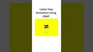 Letter Hop Animation Using GSAP || #animation #css #threejs #coding #developer #gsapanimation #gsap