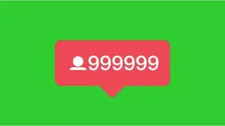 Like button green screen, like number increasing in seconds Instagram green screen