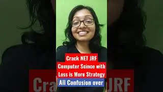 Crack NET JRF CS with Less is More Strategy