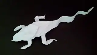 Ящерица оригами, Lizard origami (Justin Nachsin)