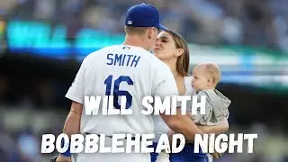 Dodgers pregame: Cara Smith throws first pitch for Will Smith bobblehead night at Dodger Stadium