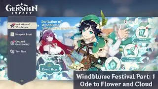 Genshin Impact Story - Windblume Festival Part 1: Ode to Flower and Cloud