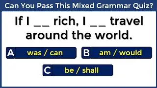 Can You Pass This Mixed Grammar Quiz? | Mixed English Grammar Quiz | #challenge