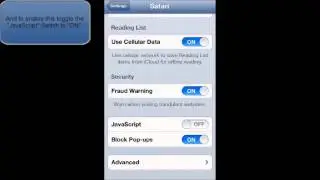 IOS 6-HOW TO ENABLE OR DISABLE JAVASCRIPT IN SAFARI (IPHONE)