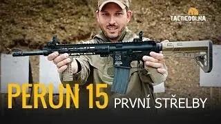 Perun 15 with stock DLG first shooting of new Czech rifles on platform AR15 ( AR15 jeans)