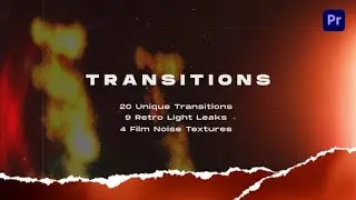 Premiere Pro Template: Torn Paper Transitions + Free Font