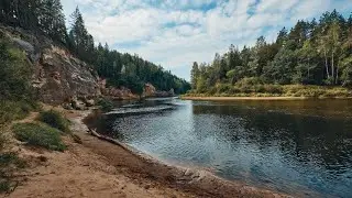 Латвия - река Гауя -  Сигулда - Муряны - Сплав.