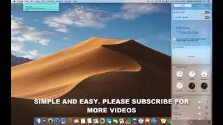HOW TO ADD OR REMOVE CALENDAR WIDGET IN NOTIFICATION CENTER IN MAC OS MOJAVE