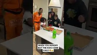 When you hungry but the kids come first 🤣🍕 