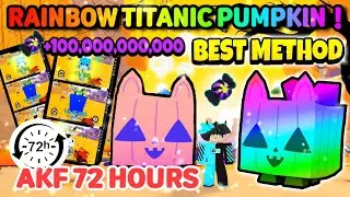 OMG! 🎃🥳 I AFK for *72 HRS* & got RAINBOW TITANIC PUMPKIN CAT! (Pet Simulator 99 Halloween Event)