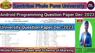 Android Programming University Question Paper Dec-2023 |Android Que Paper |Android Programming |AP