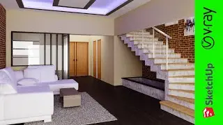 BELAJAR  RENDER V-RAY FOR SKETCHUP