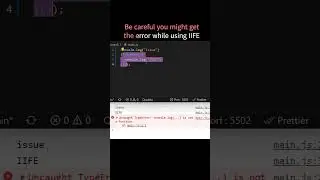 [Solved] Console.log Error while using IIFE in Javascript 