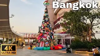 [ Bangkok walk 4K] Beautiful scene Christmas In Bangkok, Merry Christmas everyone