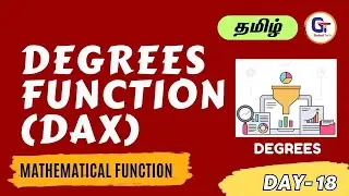 Degrees (DAX) function | Mathematical function (DAX) In Power BI  - Day 18-  