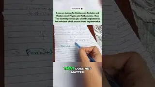 Channel with advanced level mathematics and physics guide!!! 