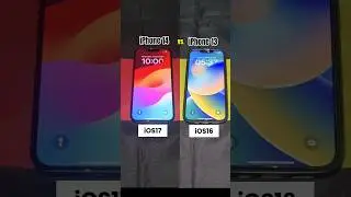 iPhone 14 vs. iPhone 13 boot up! iOS 17 vs. iOS16 #iphone14 #iphone13 #ios17 #ios16 #shortsvideo