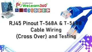 RJ45 Pinout T-568B and T-568A Cable Wiring(Cross Over) and Testing