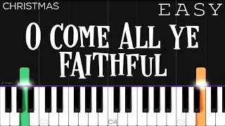 Christmas - O Come All Ye Faithful | EASY Piano Tutorial