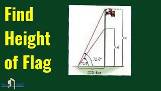 TRIG WORD PROBLEM | Find the Height of a Flag