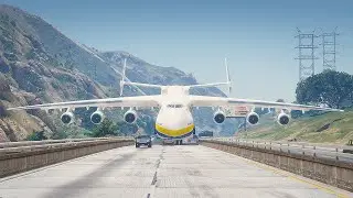 Massive Antonov An-225 Stunning Emergency Landing On Highway | GTA 5