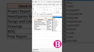 Excel display tick ☑️on completed task in excel @BrainUpp