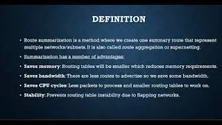 Route Summarization   #RouteSummarization