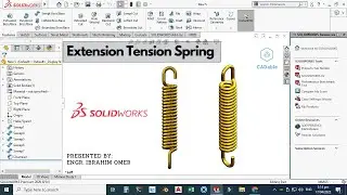 Extension Tension Spring| How to create springs in solidworks |Extension springs solidworks| CADable