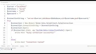 Connecting to MySQL with PowerShell