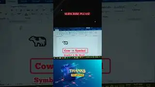 Cow 🐄 symbol in Ms word shortcut keys | computer information library #python #computer #shortcutkeys