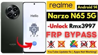 -Unlock Realme Narzo N65 5g FRP Bypass [Without PC] -Realme Narzo Frp Google Account -Android 14 Fix