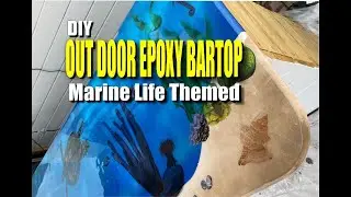 How to Make a Marine Life Themed Epoxy Resin Outdoor Bar Top | DIYeasycrafts.com