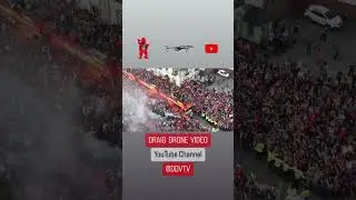 Draig Drone captures the celebrations - & my 4th Wrexham FC promotion as a fan - AWESOME 🙌⚽️❤️🔴⚪️