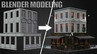 Building Modeling in Blender (Timelapse)