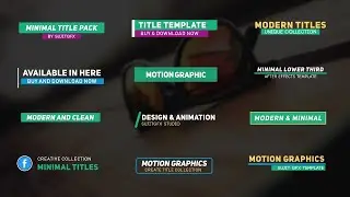 Minimal Titles MOGRT Motion Graphics Templates